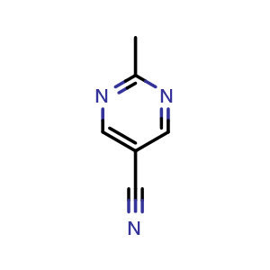 Chemical structure of 2-Methylpyrimidine-5-carbonitrile , CAS 5506-97-8, AChemBlock I-9501