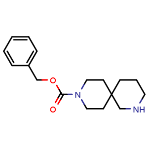Chemical structure of 9-Cbz-2,9-diazaspiro[5.5]undecane , CAS 1630907-21-9, AChemBlock I-9566