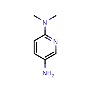 Chemical structure of 5-Amino-2-(dimethylamino)pyridine , CAS 4928-43-2, AChemBlock I-9568