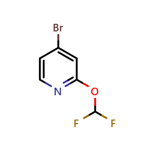 Chemical structure of 4-Bromo-2-(difluoromethoxy)pyridine , CAS 832735-56-5, AChemBlock I-9572