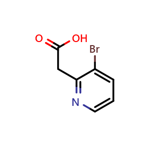 Chemical structure of 3-Bromopyridine-2-acetic acid , CAS 698970-84-2, AChemBlock I-9578