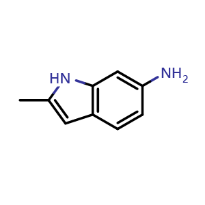 Chemical structure of 2-Methyl-1H-indol-6-amine , CAS 102308-53-2, AChemBlock I-9602