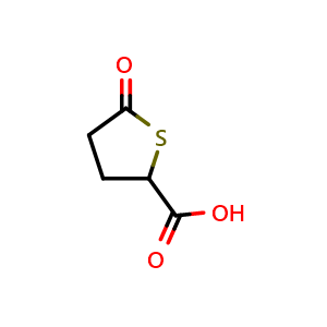 Chemical structure of 5-Oxotetrahydrothiophene-2-carboxylic acid , CAS 222046-90-4, AChemBlock I-9617