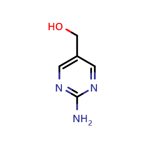 Chemical structure of 2-Amino-5-pyrimidinemethanol , CAS 120747-85-5, AChemBlock I-9630
