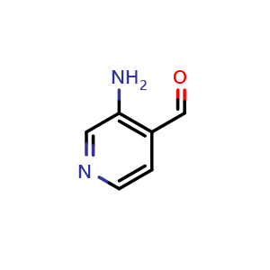 Chemical structure of 3-Aminopyridine-4-carboxaldehyde , CAS 55279-29-3, AChemBlock I-9640