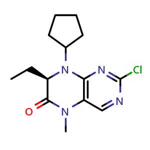 (7R)-2-chloro-8-cyclopentyl-7-ethyl-7,8-dihydro-5-methyl-6(5H)-pteridinone