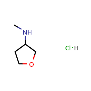 Chemical structure of Methyl-(tetrahydro-furan-3-yl)-amine hydrochloride , CAS 917882-94-1, AChemBlock I-9659