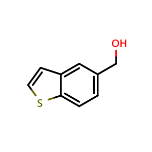 Chemical structure of 1-Benzothiophen-5-ylmethanol , CAS 20532-34-7, AChemBlock I-9670