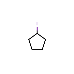Chemical structure of Iodocyclopentane , CAS 1556-18-9, AChemBlock I-9679