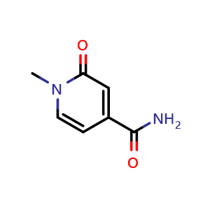 Chemical structure of 1-Methyl-2-oxo-1,2-dihydro-4-pyridinecarboxamide , CAS 6433-99-4, AChemBlock I-9710