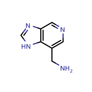 Chemical structure of 7-Aminomethyl-1H-imidazo[4,5-c]pyridine , CAS 1234616-34-2, AChemBlock I-9728