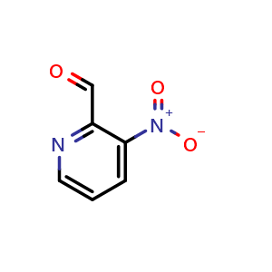 Chemical structure of 3-Nitropyridine-2-carbaldehyde , CAS 10261-94-6, AChemBlock I-9744