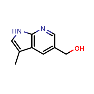 Chemical structure of 3-Methyl-7-azaindole-5-methanol , CAS 1630906-52-3, AChemBlock I-9759
