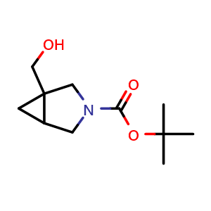 Chemical structure of 3-Boc-3-azabicyclo[3.1.0]hexane-1-methanol , CAS 161152-76-7, AChemBlock I-9783