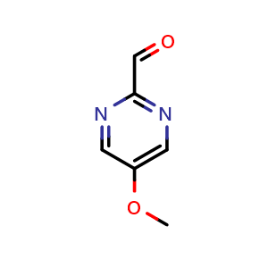 Chemical structure of 5-Methoxy-2-pyrimidinecarboxaldehyde , CAS 220114-83-0, AChemBlock I-9829