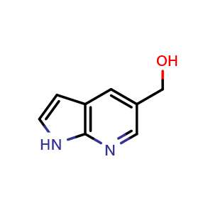Chemical structure of 5-Hydroxymethyl-7-azaindole , CAS 849067-97-6, AChemBlock I-9858