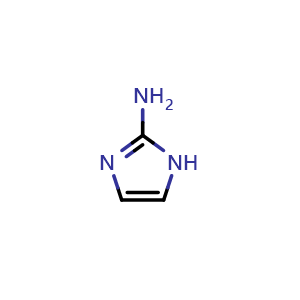 Chemical structure of 2-Aminoimidazole , CAS 7720-39-0, AChemBlock I-9868