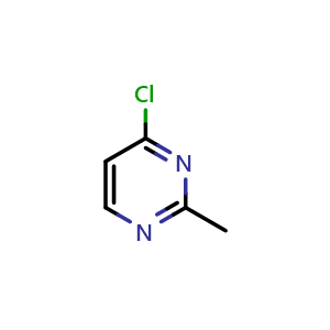 Chemical structure of 4-Chloro-2-methylpyrimidine , CAS 4994-86-9, AChemBlock I-9872