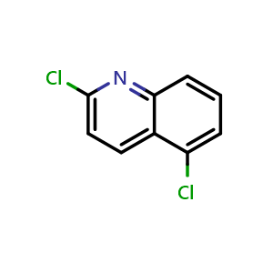 Chemical structure of 2,5-Dichloro-Quinoline , CAS 59412-12-3, AChemBlock I-9877