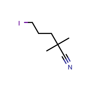 5-Iodo-2,2-dimethylpentanenitrile