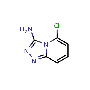 Chemical structure of 5-chloro-[1,2,4]triazolo[4,3-a]pyridin-3-amine , CAS 66999-63-1, AChemBlock I-9902