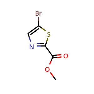Chemical structure of Methyl 5-bromo-1,3-thiazole-2-carboxylate , CAS 1209458-91-2, AChemBlock I-9906