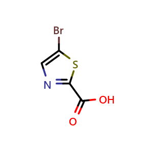Chemical structure of 5-Bromo-1,3-thiazole-2-carboxylic acid , CAS 957346-62-2, AChemBlock I-9912
