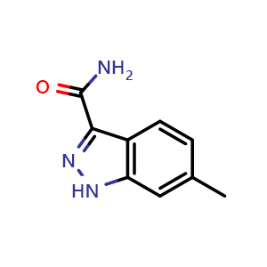 Chemical structure of 6-Methyl-1H-indazole-3-carboxamide , CAS 1519055-70-9, AChemBlock I-9919