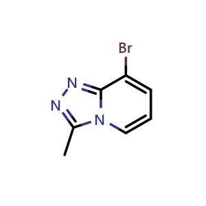 Chemical structure of 8-Bromo-3-methyl-[1,2,4]triazolo[4,3-a]pyridine , CAS 54230-90-9, AChemBlock I-9951