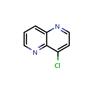 Chemical structure of 4-Chloro-1,5-naphthyridine , CAS 7689-63-6, AChemBlock I-9957