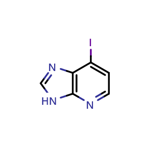 Chemical structure of 7-Iodo-3H-imidazo[4,5-b]pyridine , CAS 1100318-98-6, AChemBlock I-9963