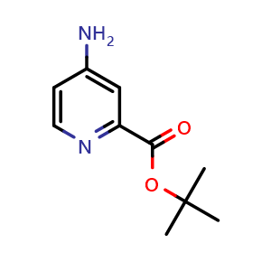 Chemical structure of tert-Butyl 4-aminopyridine-2-carboxylate , CAS 868171-68-0, AChemBlock I-9968