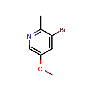 Chemical structure of 3-Bromo-5-methoxy-2-methylpyridine , CAS 1256823-49-0, AChemBlock I-9994