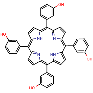 Chemical structure of meso-tetra(m-hydroxylphenyl)porphine , CAS 22112-79-4, AChemBlock K10803