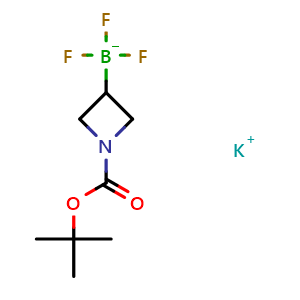 Chemical structure of Potassium (1-(tert-butoxycarbonyl)azetidin-3-yl)trifluoroborate , CAS 1430219-73-0, AChemBlock K10811