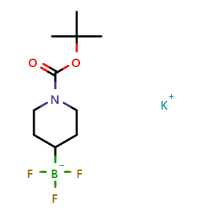 Chemical structure of Potassium N-Boc-piperidinyl-4-trifluoroborate , CAS 1430219-71-8, AChemBlock K10839