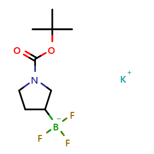 Chemical structure of Potassium 1-Boc-pyrrolidine-3-trifluoroborate , CAS 1430219-72-9, AChemBlock K10841