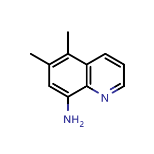 Chemical structure of 5,6-Dimethylquinolin-8-amine , CAS 68527-69-5, AChemBlock K10875