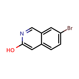 Chemical structure of 7-Bromo-3-hydroxyisoquinoline , CAS 662139-46-0, AChemBlock K10894