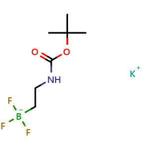 Chemical structure of Potassium tert-butyl N-[2-(trifluoroboranuidyl)ethyl]carbamate , CAS 926280-83-3, AChemBlock K10913