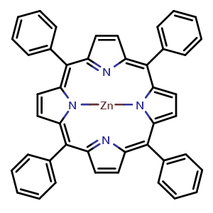 Chemical structure of Zinc meso-tetraphenylporphine , CAS 14074-80-7, AChemBlock K10937
