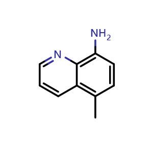 Chemical structure of 5-Methylquinolin-8-amine , CAS 85656-64-0, AChemBlock K10952