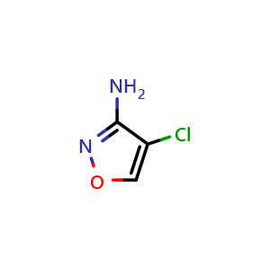 Chemical structure of 4-Chloro-3-aminoisooxazole , CAS 166817-65-8, AChemBlock K10958