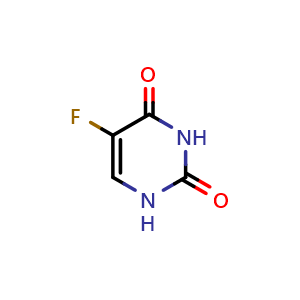 Chemical structure of 5-Fluorouracil , CAS 51-21-8, AChemBlock K12016