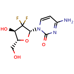 Chemical structure of Gemcitabine , CAS 95058-81-4, AChemBlock K12018