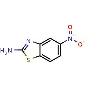 Chemical structure of 5-Nitrobenzo[d]thiazol-2-amine , CAS 73458-39-6, AChemBlock K12274