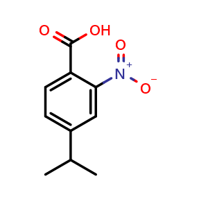 Chemical structure of 4-Isopropyl-2-nitrobenzoic acid , CAS 35480-95-6, AChemBlock K12294