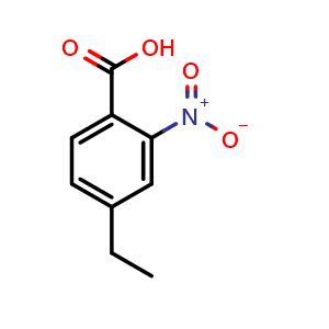 Chemical structure of 4-Ethyl-2-nitrobenzoic acid , CAS 141030-64-0, AChemBlock K12295