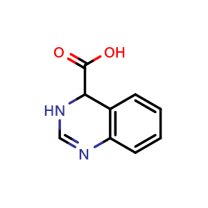 Chemical structure of 3,4-Dihydro-quinazoline-4-carboxylic acid , CAS 2167375-75-7, AChemBlock K12301