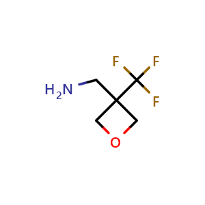 Chemical structure of 3-(Trifluoromethyl)-3-oxetanemethanamine , CAS 1501337-76-3, AChemBlock K12333
